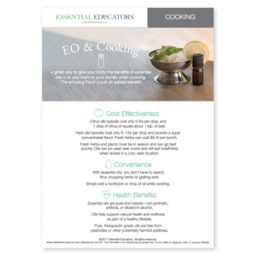 Essential Educators: "EO & Cooking" Mini Tear Pad (50 Sheets)