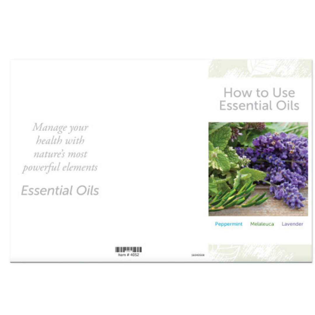 How to Use Essential Oils: Peppermint, Melaleuca, and Lavender Brochure
