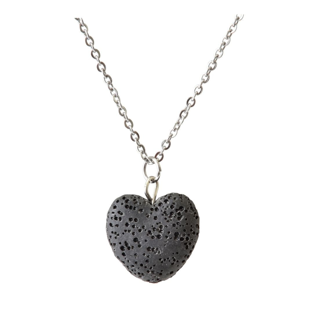 Lava Stone Heart Necklaces