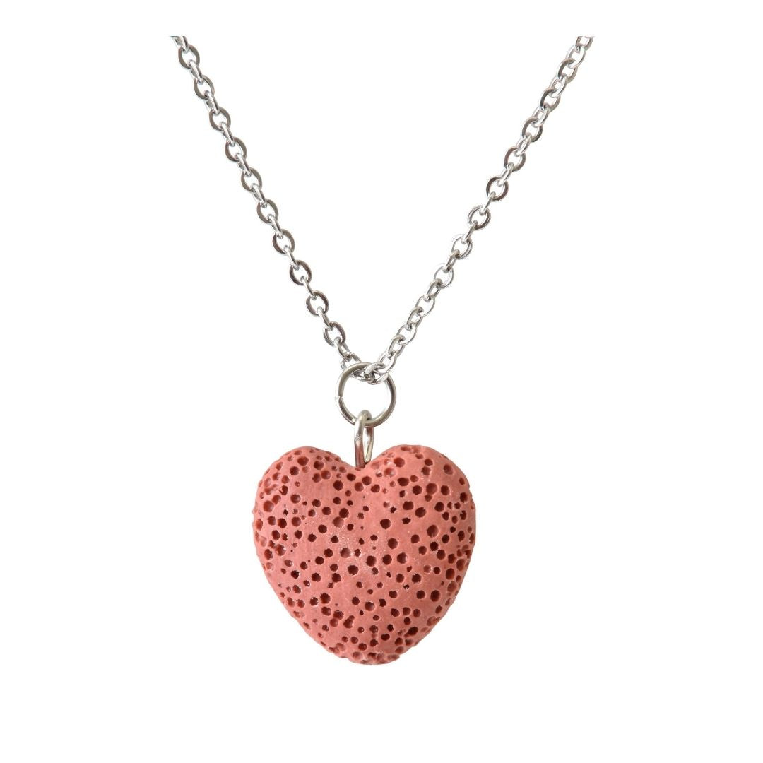 Lava Stone Heart Necklaces