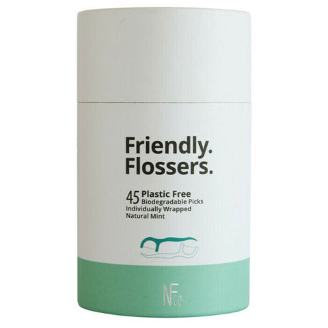 NFco Friendly Flossers Biodegradable Floss Picks - Pack of 45