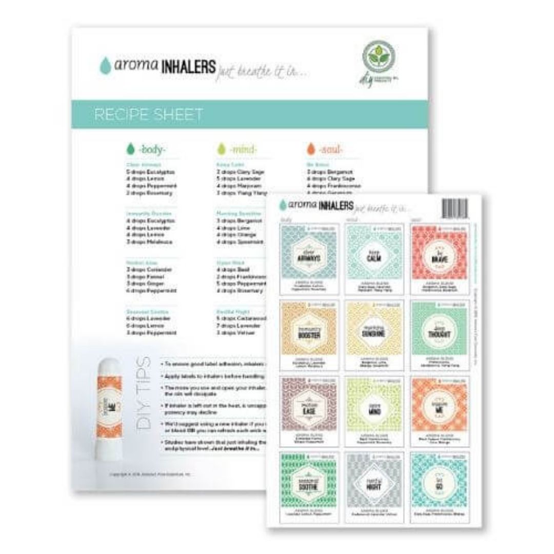 Pretty Inhaler Labels Label Set – Nasal Inhalers – Natural Good Life