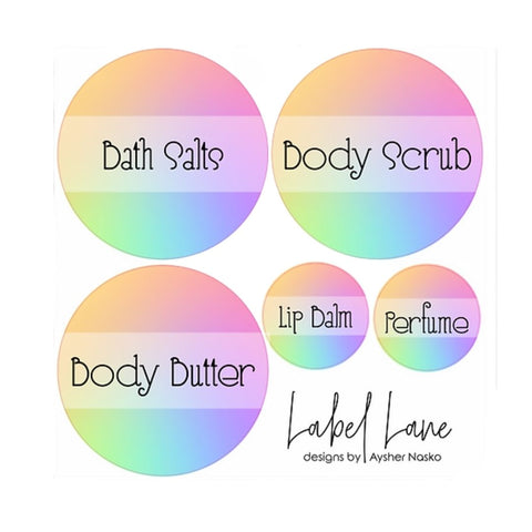 Label Lane Label Set - Pastel DIY Beauty