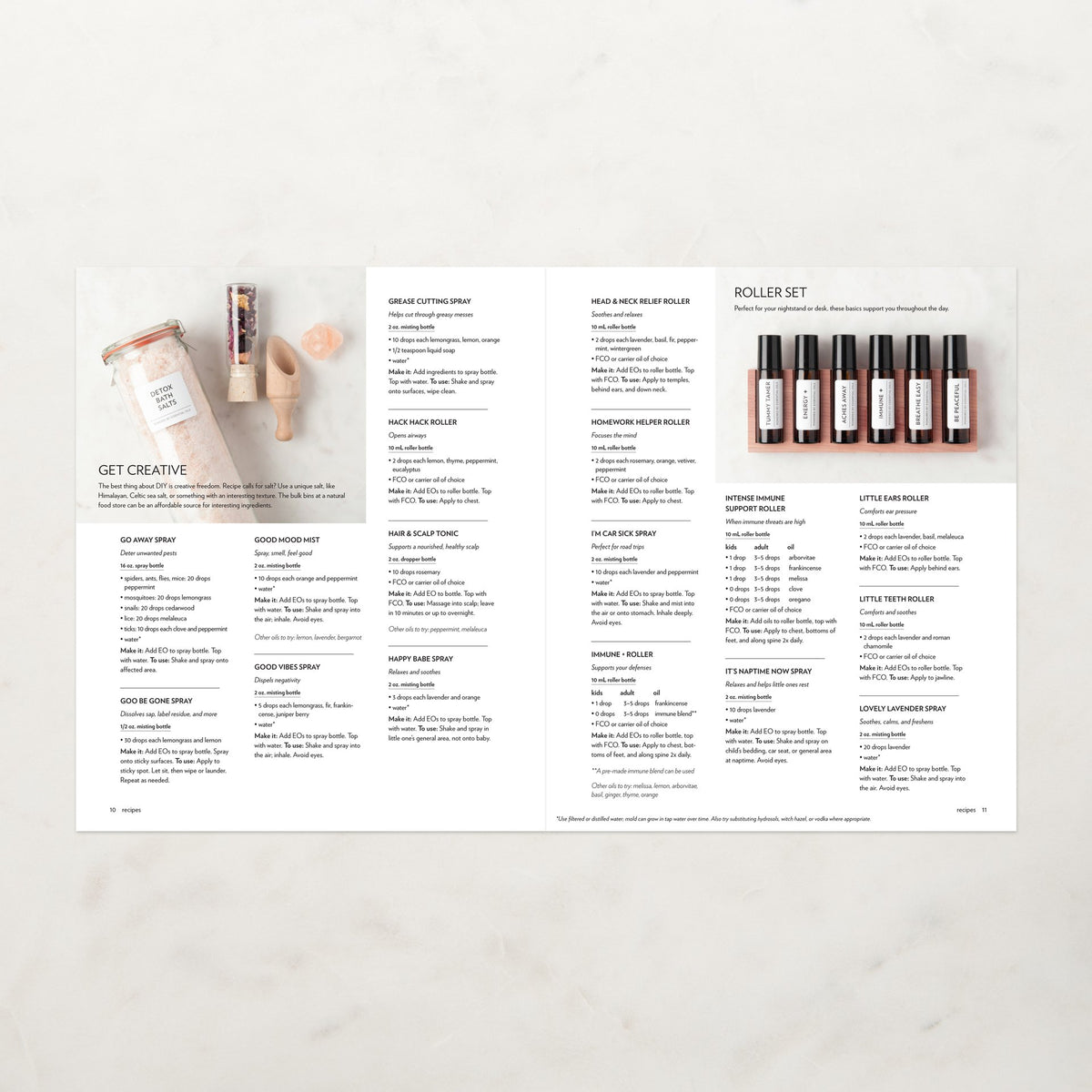 Essential Oil Spray and Roller Recipes Booklet