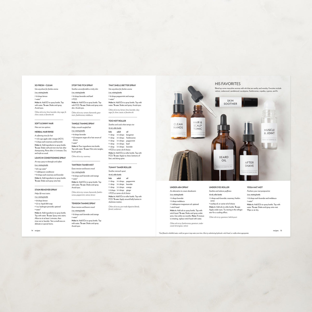 Essential Oil Spray and Roller Recipes Booklet