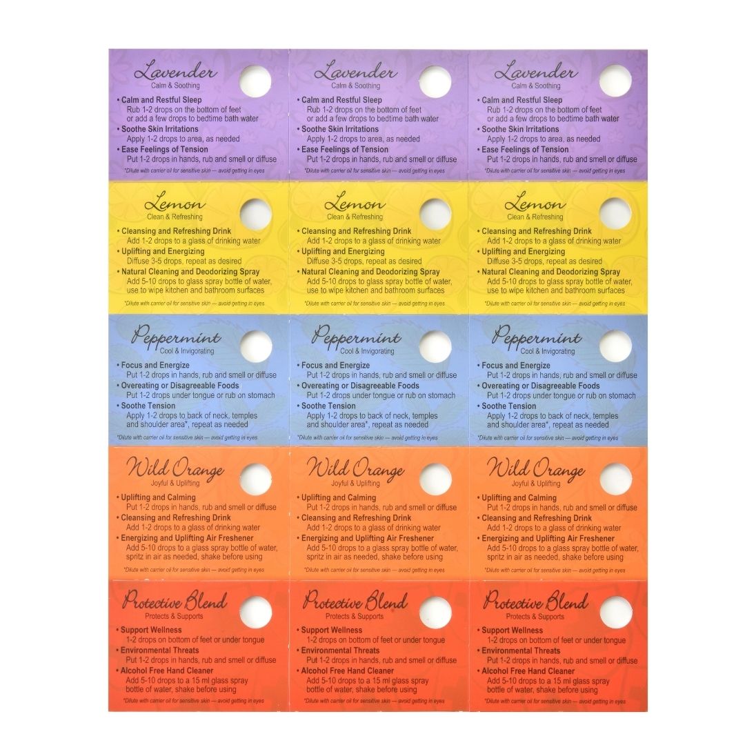 Top Oils Sample Cards – Natural Good Life