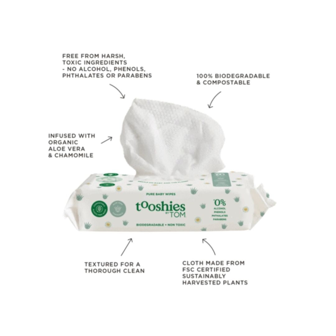 Tooshies by TOM - Aloe Vera and Chamomile Wipes (70 pack)