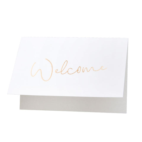 Rose Gold Foil Greeting Card - WELCOME