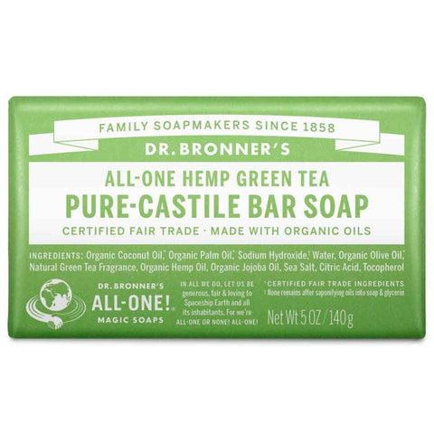 Dr Bronner's Original Bar Soap - Green Tea | 140g